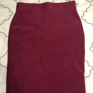 Maroon Red Akira Stretch Pencil Skirt Size Large